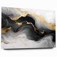 Luxury Fluid Acrylic Wall Decor – Black, Gray & Gold Canvas Art