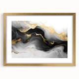Luxury Fluid Acrylic Wall Decor – Black, Gray & Gold Canvas Art