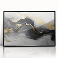 Luxury Fluid Acrylic Wall Decor – Black, Gray & Gold Canvas Art