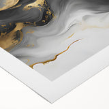 Luxury Fluid Acrylic Wall Decor – Black, Gray & Gold Canvas Art