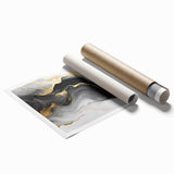 Luxury Fluid Acrylic Wall Decor – Black, Gray & Gold Canvas Art