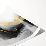 Luxury Fluid Acrylic Wall Decor – Black, Gray & Gold Canvas Art