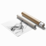 Black, White, and Red Abstract Wall Art - Modern Bold Canvas