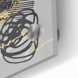 Luxury Abstract Wall Art Collection – Black, Gold & Gray Triptych