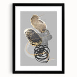Luxury Abstract Wall Art Collection – Black, Gold & Gray Triptych