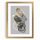 Luxury Abstract Wall Art Collection – Black, Gold & Gray Triptych