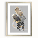 Luxury Abstract Wall Art Collection – Black, Gold & Gray Triptych