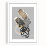 Luxury Abstract Wall Art Collection – Black, Gold & Gray Triptych