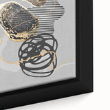 Luxury Abstract Wall Art Collection – Black, Gold & Gray Triptych