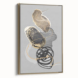 Luxury Abstract Wall Art Collection – Black, Gold & Gray Triptych