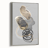 Luxury Abstract Wall Art Collection – Black, Gold & Gray Triptych