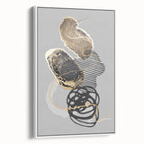 Luxury Abstract Wall Art Collection – Black, Gold & Gray Triptych