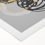Luxury Abstract Wall Art Collection – Black, Gold & Gray Triptych