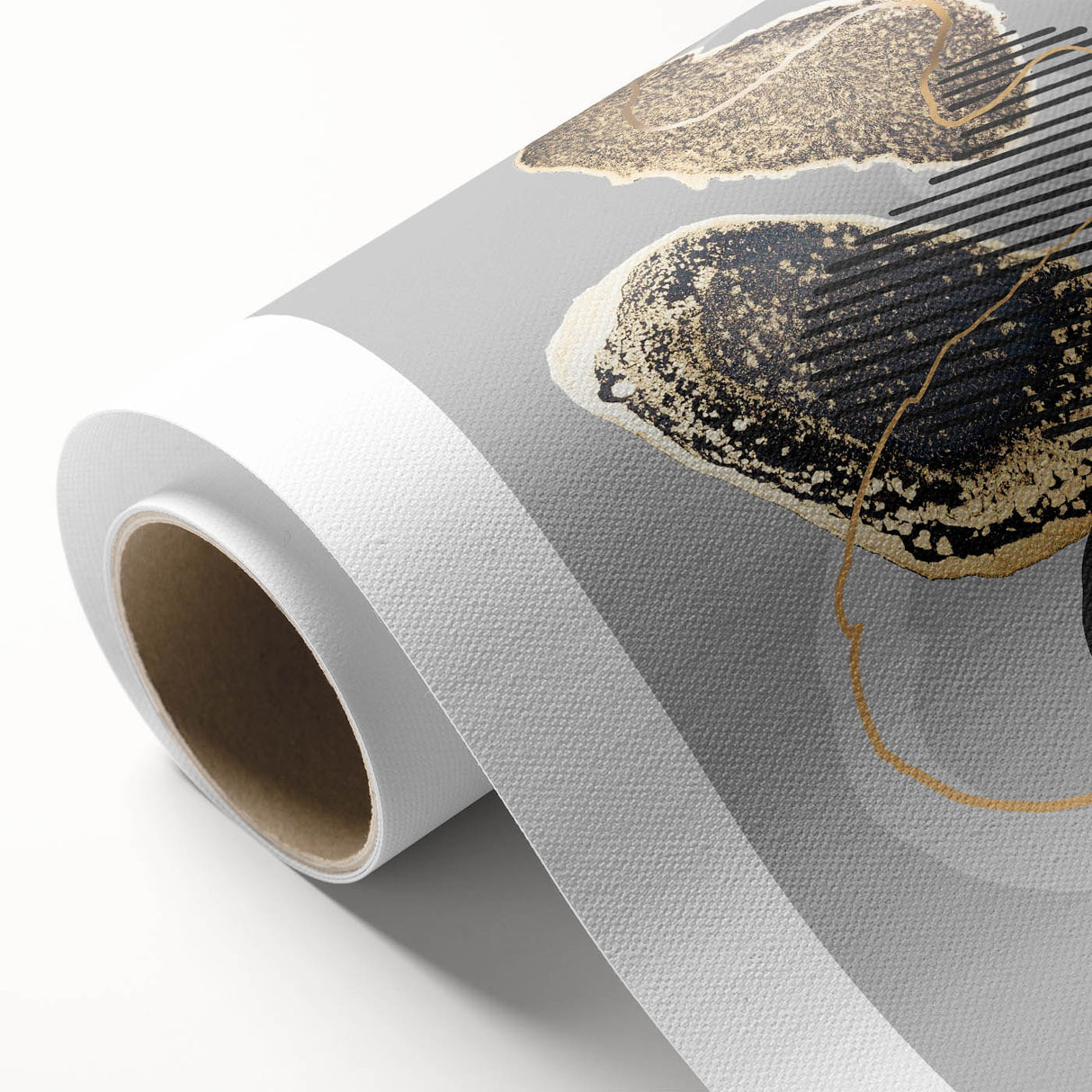 Luxury Abstract Wall Art Collection – Black, Gold & Gray Triptych
