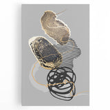 Luxury Abstract Wall Art Collection – Black, Gold & Gray Triptych