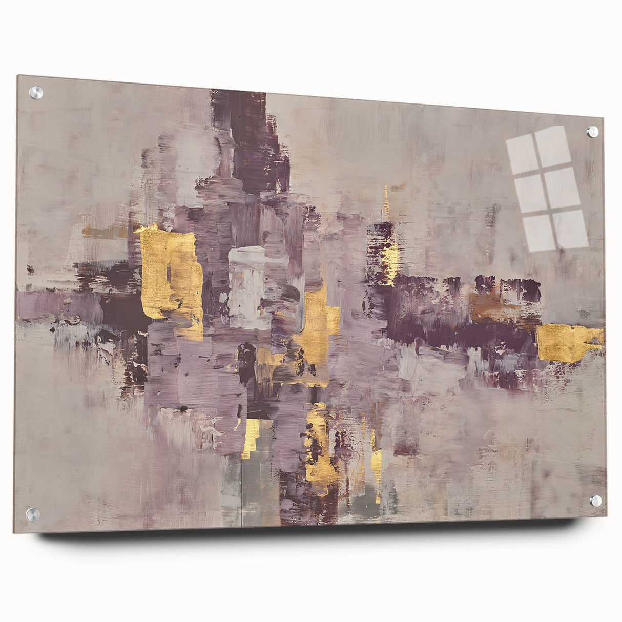 Earthen Harmony Abstracts - Neutral Abstract Prints with Gold Detail