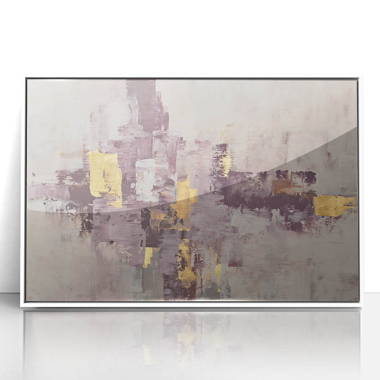 Earthen Harmony Abstracts - Neutral Abstract Prints with Gold Detail