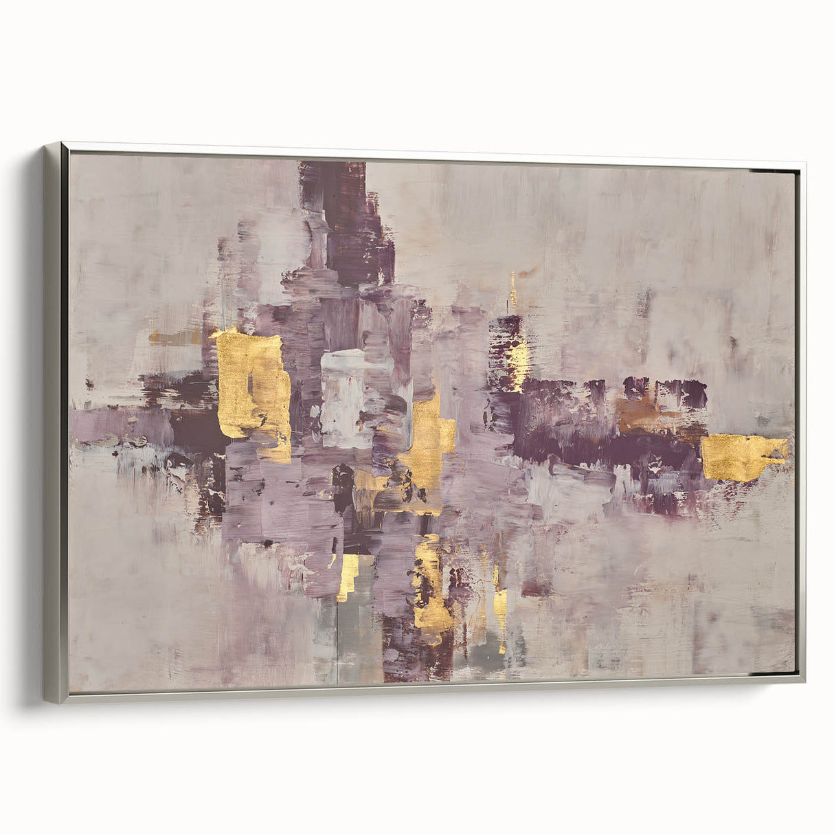 Earthen Harmony Abstracts - Neutral Abstract Prints with Gold Detail