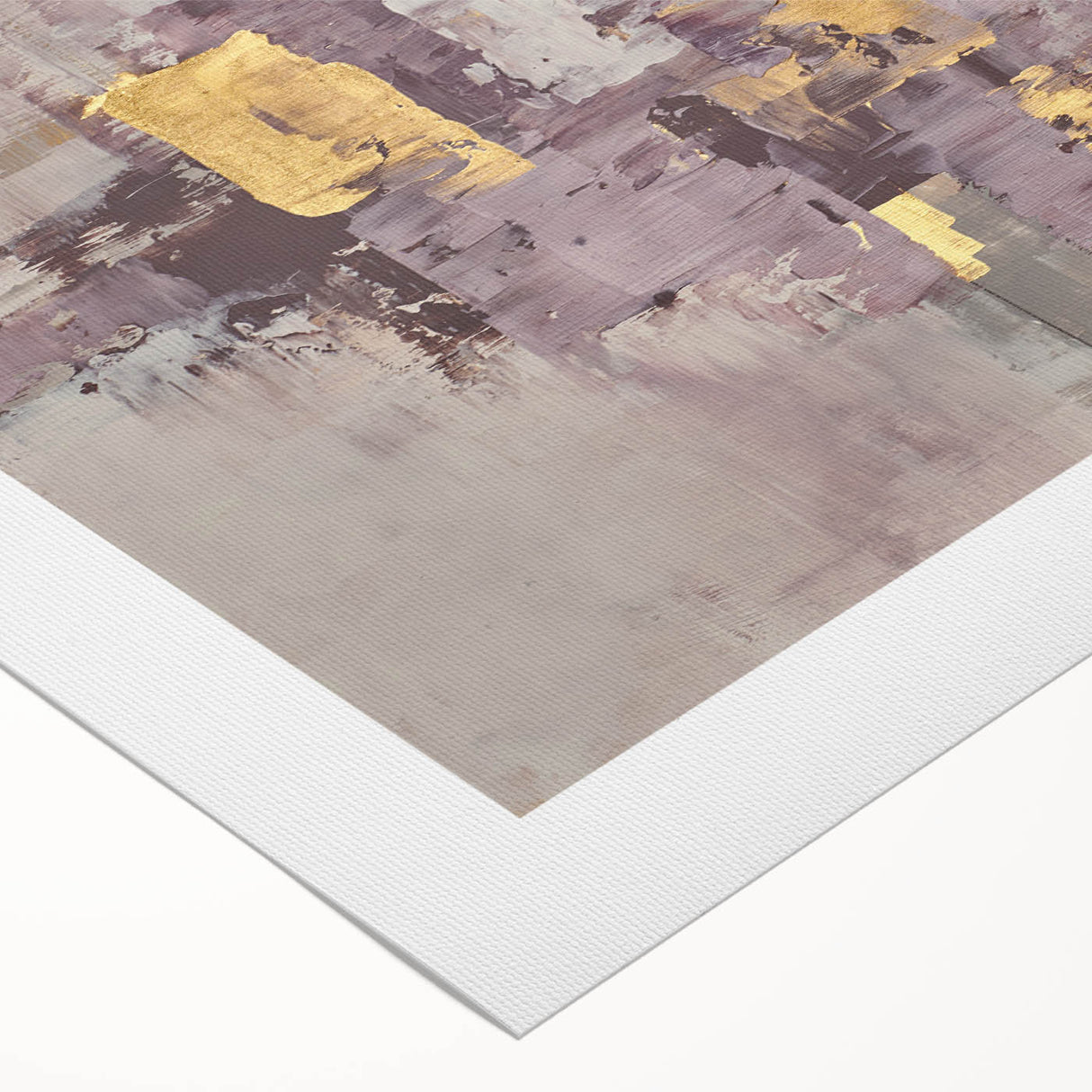 Earthen Harmony Abstracts - Neutral Abstract Prints with Gold Detail