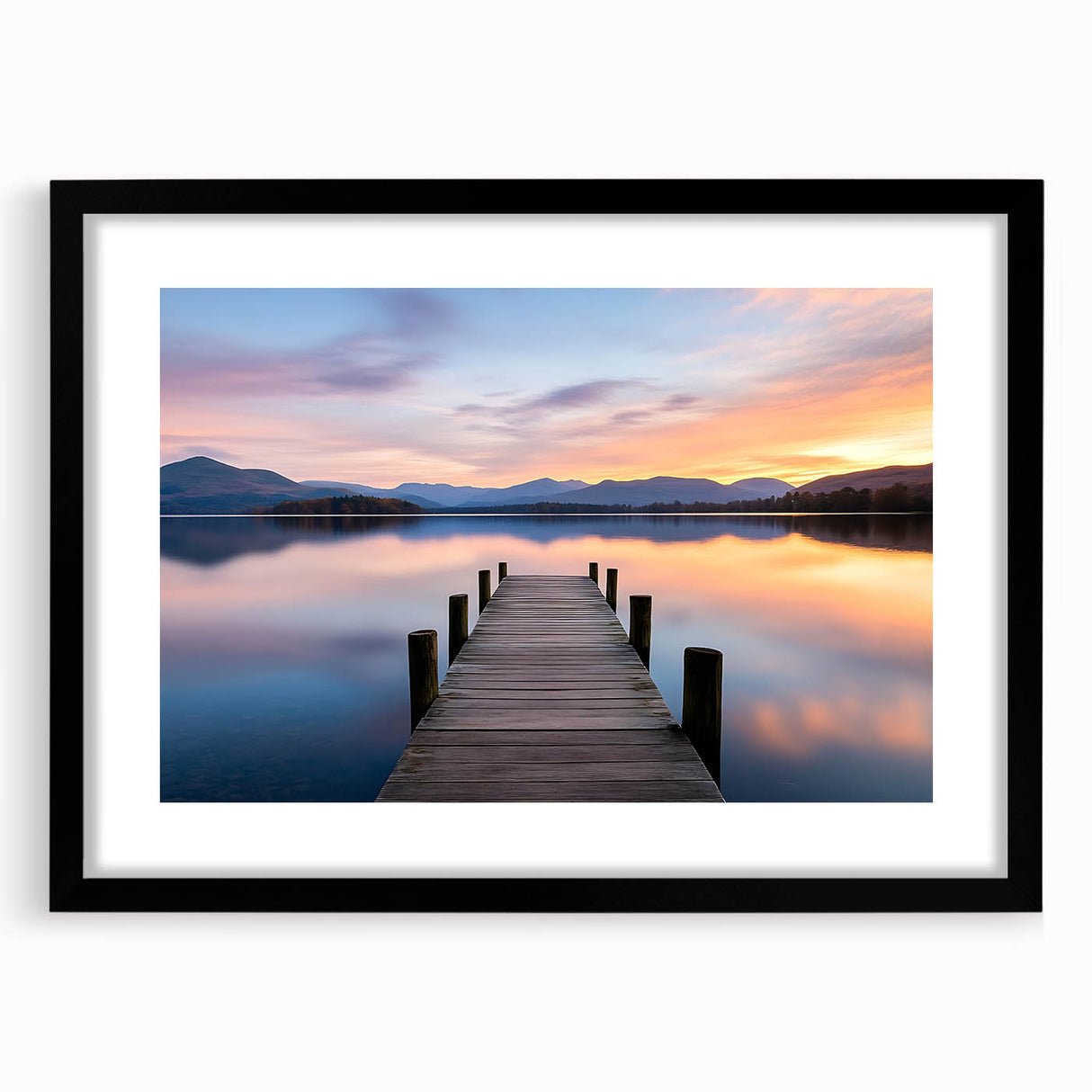 Tranquil Lake Sunset – Fine Art Photography Print for Serene Spaces