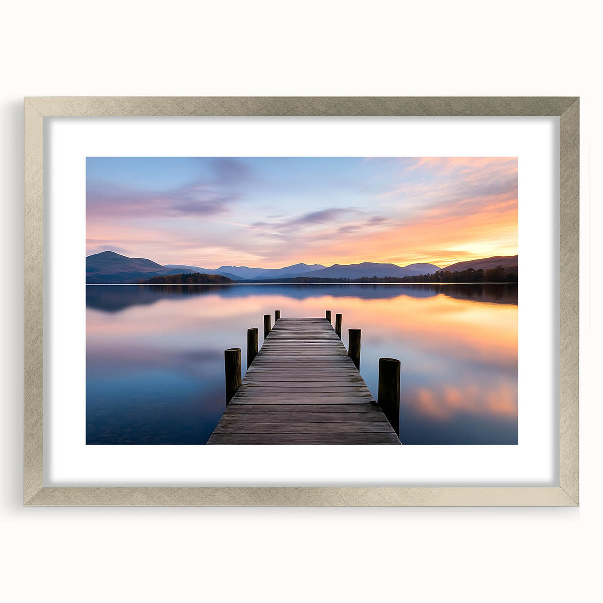 Tranquil Lake Sunset – Fine Art Photography Print for Serene Spaces