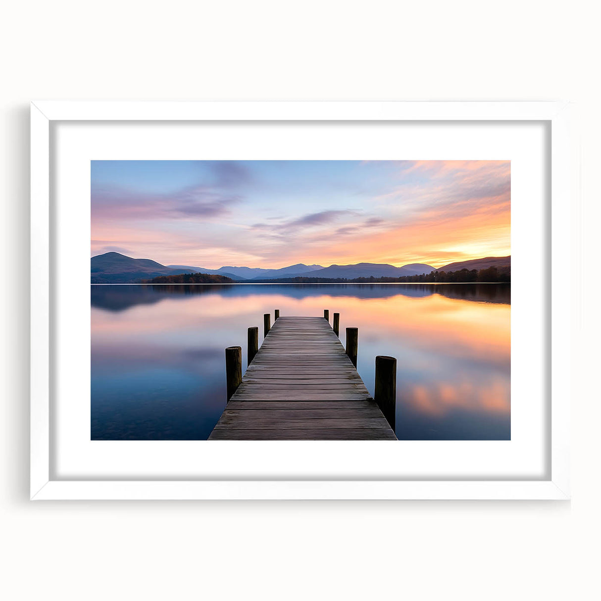 Tranquil Lake Sunset – Fine Art Photography Print for Serene Spaces