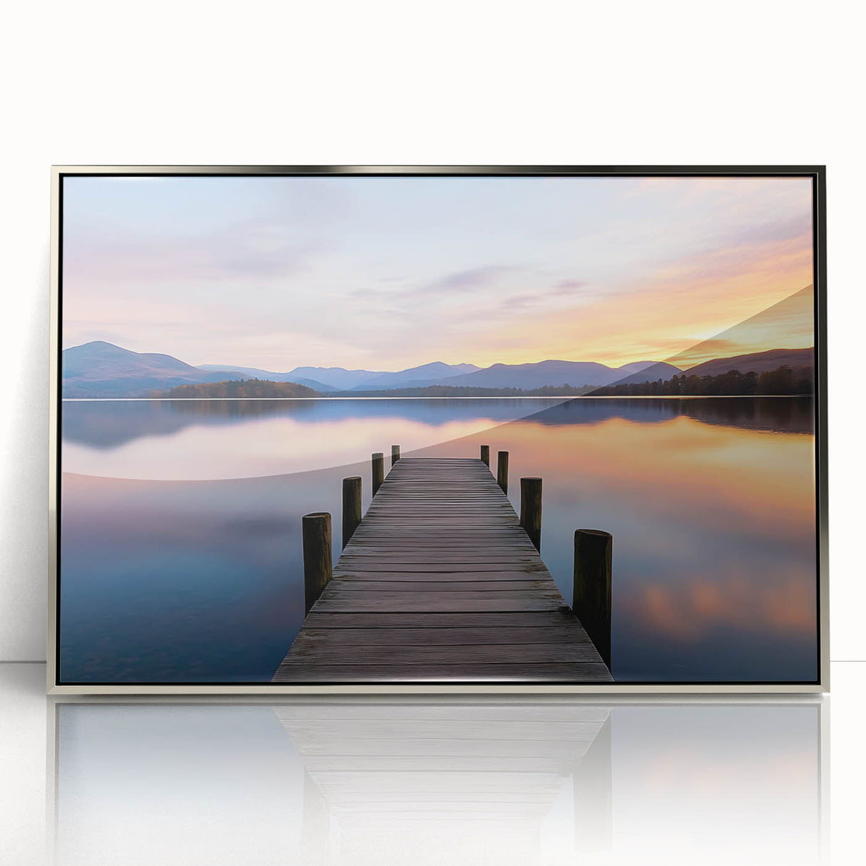 Tranquil Lake Sunset – Fine Art Photography Print for Serene Spaces