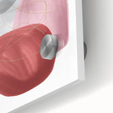 Minimalist abstract canvas prints – blush pink and red wall art