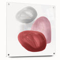 Minimalist abstract canvas prints – blush pink and red wall art