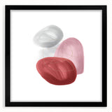 Minimalist abstract canvas prints – blush pink and red wall art