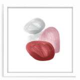 Minimalist abstract canvas prints – blush pink and red wall art