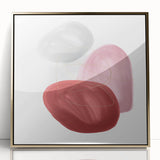Minimalist abstract canvas prints – blush pink and red wall art