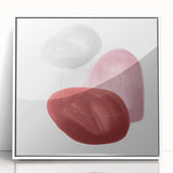 Minimalist abstract canvas prints – blush pink and red wall art