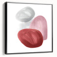 Minimalist abstract canvas prints – blush pink and red wall art