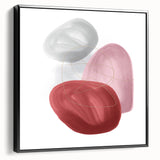 Minimalist abstract canvas prints – blush pink and red wall art