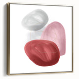 Minimalist abstract canvas prints – blush pink and red wall art