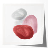 Minimalist abstract canvas prints – blush pink and red wall art