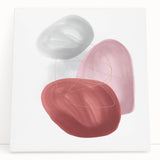 Minimalist abstract canvas prints – blush pink and red wall art