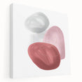 Minimalist abstract canvas prints – blush pink and red wall art