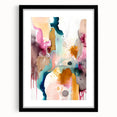 Modern Abstract Wall Art - Peach and Gold Watercolor Print