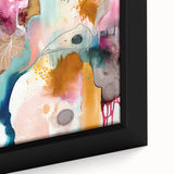 Modern Abstract Wall Art - Peach and Gold Watercolor Print