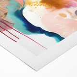 Modern Abstract Wall Art - Peach and Gold Watercolor Print