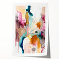 Modern Abstract Wall Art - Peach and Gold Watercolor Print
