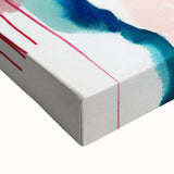 Modern Abstract Wall Art - Peach and Gold Watercolor Print