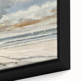 Serene Sunset Wall Art – Tranquil Beach Scene with Sailboats