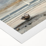 Serene Sunset Wall Art – Tranquil Beach Scene with Sailboats