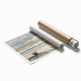 Serene Sunset Wall Art – Tranquil Beach Scene with Sailboats