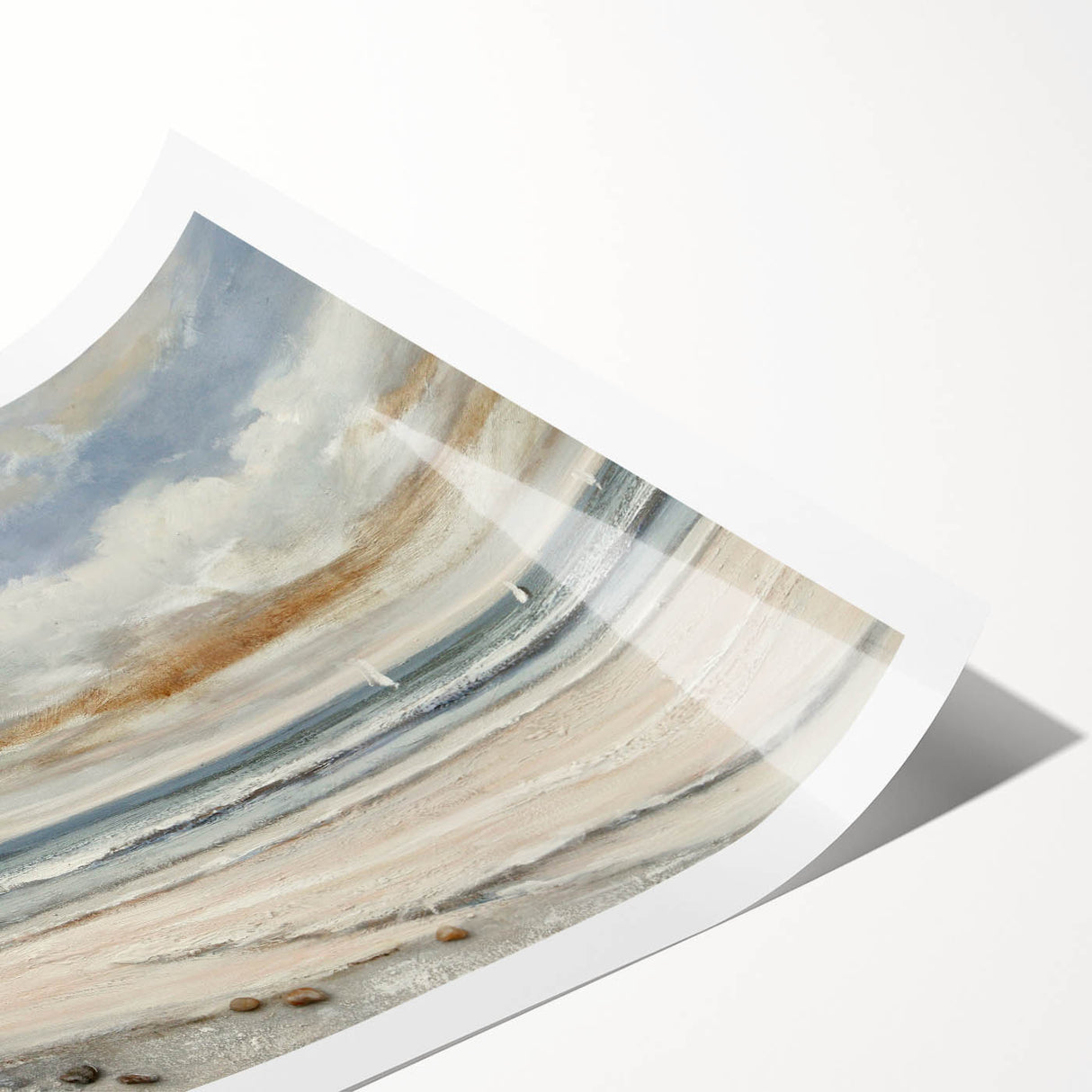 Serene Sunset Wall Art – Tranquil Beach Scene with Sailboats