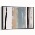 Textured Acrylic Wall Art – Gray Blue and Neutral Vertical Layers
