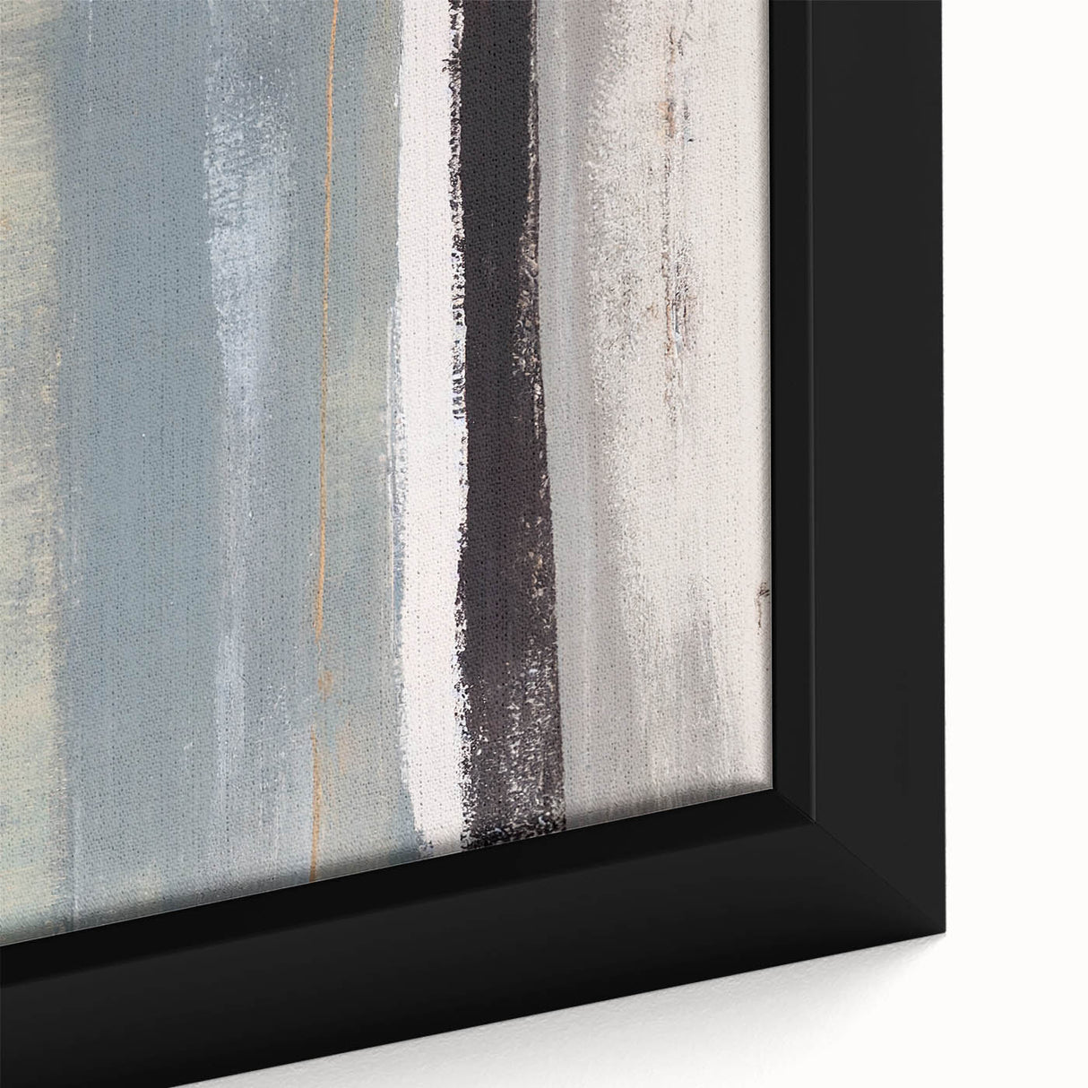 Textured Acrylic Wall Art – Gray Blue and Neutral Vertical Layers